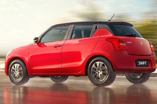 Rear Cross Side View of Maruti Suzuki Swift Rear Cross Side View of Maruti Suzuki Swift